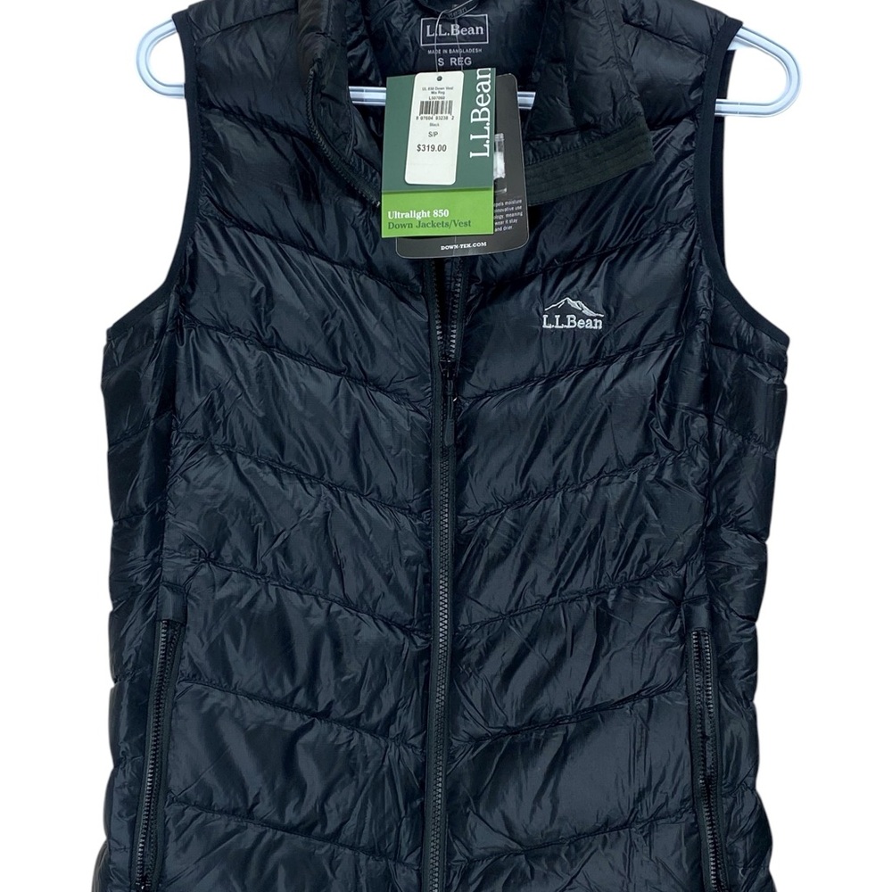 L.L. Bean NWT Midnight Black Quilted Vest Women’s Small